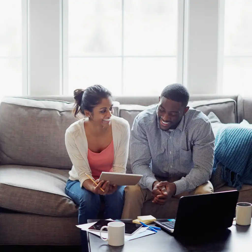 a couple who have saved money on their energy bills